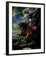 The Cardinal Infante Ferdinand at the Battle of Nordlingen, c.1634-Peter Paul Rubens-Framed Giclee Print