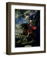 The Cardinal Infante Ferdinand at the Battle of Nordlingen, c.1634-Peter Paul Rubens-Framed Giclee Print