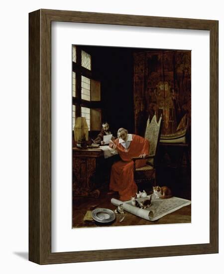 The Cardinal's Leisure-Charles Edouard Delort-Framed Giclee Print