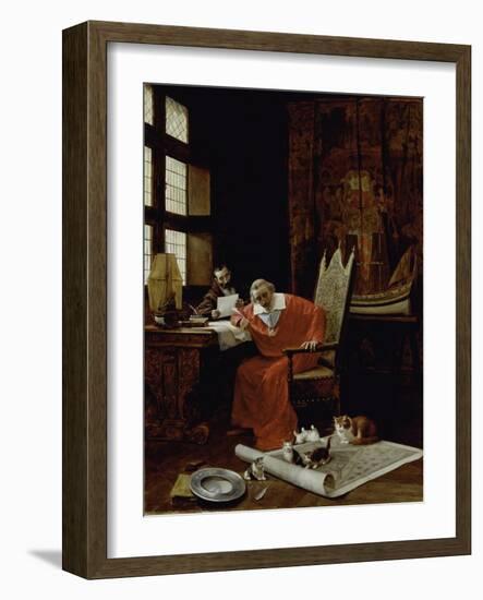 The Cardinal's Leisure-Charles Edouard Delort-Framed Giclee Print