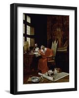 The Cardinal's Leisure-Charles Edouard Delort-Framed Giclee Print