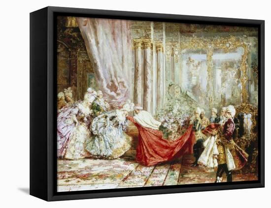 The Cardinal's Visit, c.1901-Salvador Sanchez Barbudo-Framed Stretched Canvas