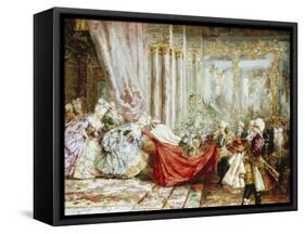 The Cardinal's Visit, c.1901-Salvador Sanchez Barbudo-Framed Stretched Canvas