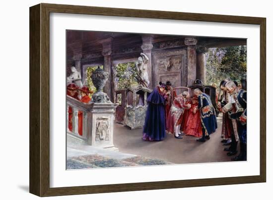 The Cardinal Visits; La Vista Del Cardinal-Jose Gallegos Arnosa-Framed Giclee Print