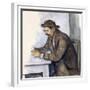 The Cardplayer, 1890-1892-Paul Cézanne-Framed Giclee Print