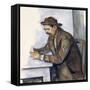 The Cardplayer, 1890-1892-Paul Cézanne-Framed Stretched Canvas