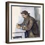 The Cardplayer, 1890-1892-Paul Cézanne-Framed Giclee Print
