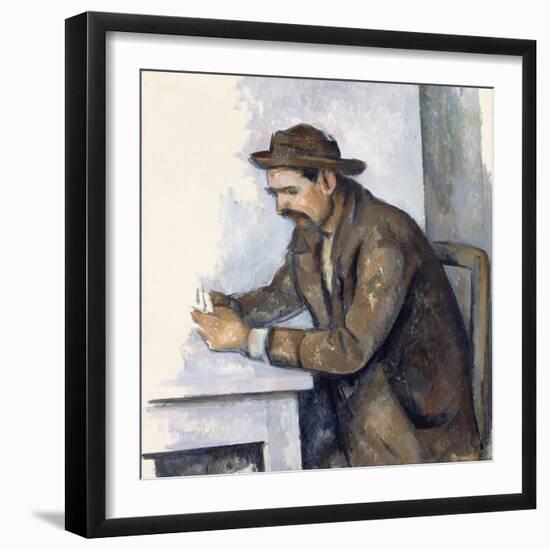 The Cardplayer, 1890-1892-Paul Cézanne-Framed Giclee Print