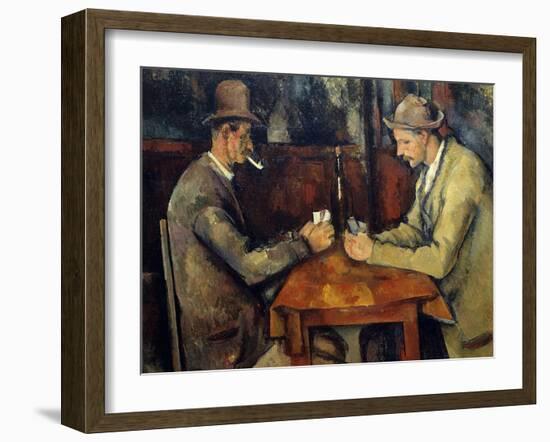 The Cardplayers, 1890-95-Paul Cezanne-Framed Art Print