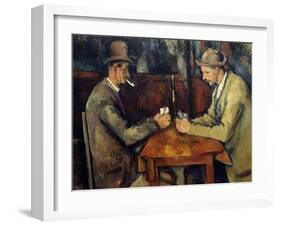 The Cardplayers, 1890-95-Paul Cezanne-Framed Art Print