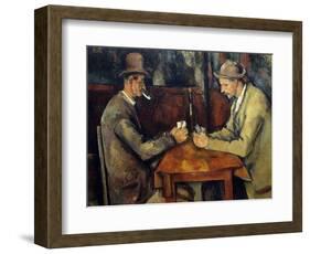 The Cardplayers, 1890-95-Paul Cezanne-Framed Premium Giclee Print