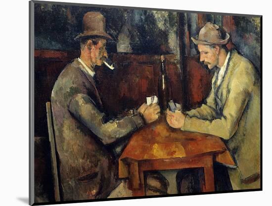 The Cardplayers, 1890-95-Paul Cezanne-Mounted Premium Giclee Print