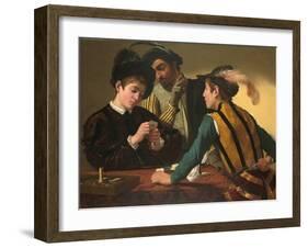 The Cardsharps-Caravaggio-Framed Giclee Print