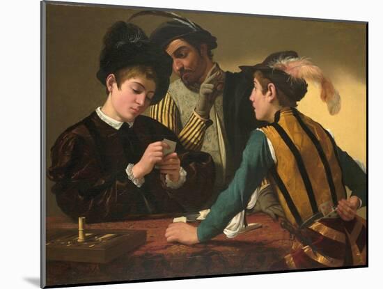 The Cardsharps-Caravaggio-Mounted Giclee Print