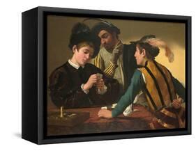 The Cardsharps-Caravaggio-Framed Stretched Canvas