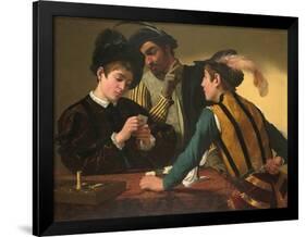 The Cardsharps-Caravaggio-Framed Giclee Print