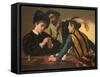 The Cardsharps-Caravaggio-Framed Stretched Canvas