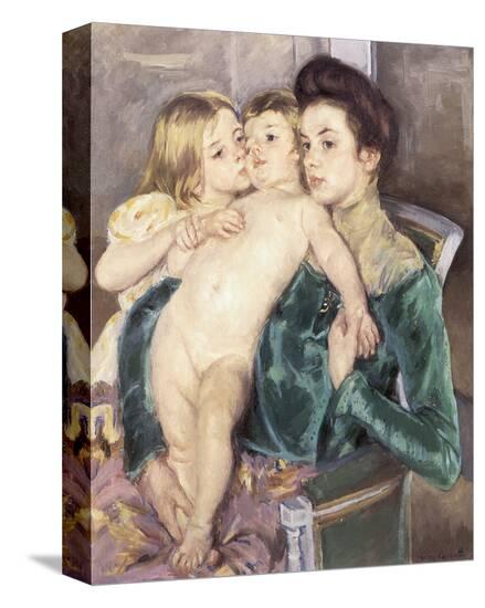 The Caress-Mary Cassatt-Stretched Canvas