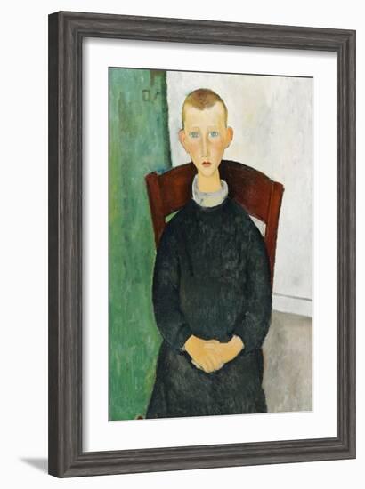 The Caretaker's Son, 1918-Amedeo Modigliani-Framed Giclee Print