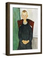 The Caretaker's Son, 1918-Amedeo Modigliani-Framed Giclee Print