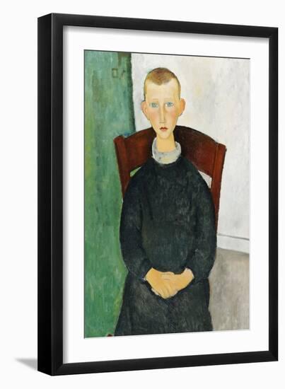 The Caretaker's Son, 1918-Amedeo Modigliani-Framed Giclee Print