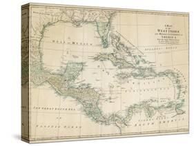 The Caribbean with the West Indies and the Coasts of the United States and the Spanish Possessions-John Blair-Stretched Canvas