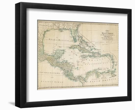 The Caribbean with the West Indies and the Coasts of the United States and the Spanish Possessions-John Blair-Framed Photographic Print