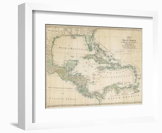 The Caribbean with the West Indies and the Coasts of the United States and the Spanish Possessions-John Blair-Framed Photographic Print