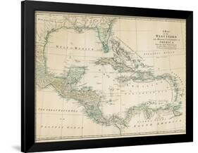 The Caribbean with the West Indies and the Coasts of the United States and the Spanish Possessions-John Blair-Framed Photographic Print