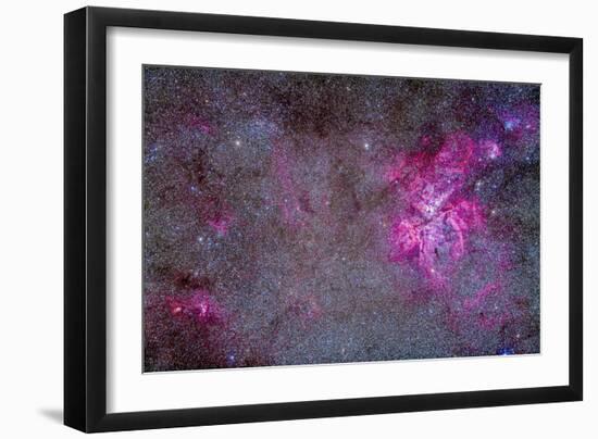 The Carina Nebula and Surrounding Clusters-Stocktrek Images-Framed Photographic Print