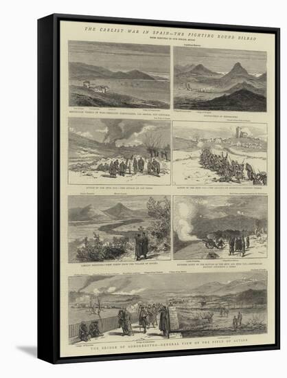 The Carlist War in Spain, the Fighting Round Bilbao-null-Framed Stretched Canvas