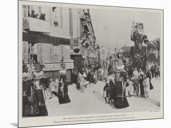 The Carnival at Nice, Procession of His Majesty King Carnival XXVII-null-Mounted Giclee Print