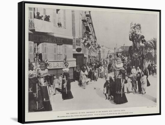 The Carnival at Nice, Procession of His Majesty King Carnival XXVII-null-Framed Stretched Canvas