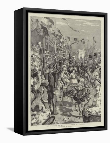 The Carnival at Nice, the Battle of Flowers-null-Framed Stretched Canvas