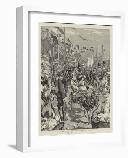 The Carnival at Nice, the Battle of Flowers-null-Framed Giclee Print