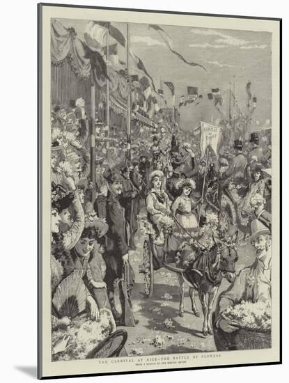 The Carnival at Nice, the Battle of Flowers-null-Mounted Giclee Print