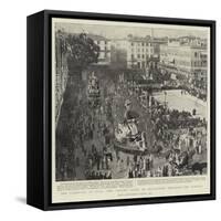 The Carnival at Nice, the Queen Going in Procession Through the Streets-null-Framed Stretched Canvas