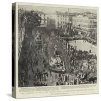 The Carnival at Nice, the Queen Going in Procession Through the Streets-null-Stretched Canvas