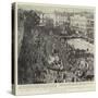 The Carnival at Nice, the Queen Going in Procession Through the Streets-null-Stretched Canvas