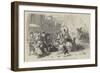 The Carnival at Rome, Explosion of a Hand-Grenade in the Carriage of the Prince of Musignano-null-Framed Giclee Print