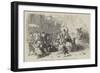 The Carnival at Rome, Explosion of a Hand-Grenade in the Carriage of the Prince of Musignano-null-Framed Giclee Print