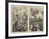 The Carnival at Rome, Masks in the Corso-null-Framed Giclee Print