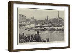 The Carnival at Rome, the Races in the New Circus at the Piazza Del Popolo-null-Framed Giclee Print