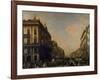 The Carnival in Milan, Corso Venezia at Red House, with Carnival Floats, Ca 1862-Giuseppe Mazzola-Framed Giclee Print