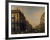 The Carnival in Milan, Corso Venezia at Red House, with Carnival Floats, Ca 1862-Giuseppe Mazzola-Framed Giclee Print