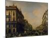 The Carnival in Milan, Corso Venezia at Red House, with Carnival Floats, Ca 1862-Giuseppe Mazzola-Mounted Giclee Print