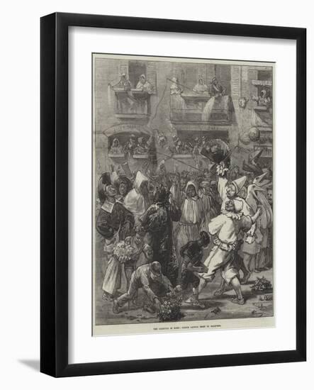 The Carnival in Rome, Prince Arthur Beset by Masquers-Felix Regamey-Framed Giclee Print