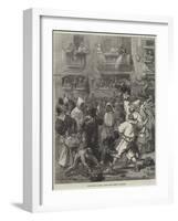 The Carnival in Rome, Prince Arthur Beset by Masquers-Felix Regamey-Framed Giclee Print
