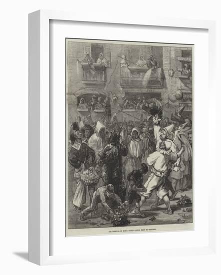 The Carnival in Rome, Prince Arthur Beset by Masquers-Felix Regamey-Framed Giclee Print