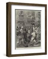 The Carnival in Rome, Prince Arthur Beset by Masquers-Felix Regamey-Framed Giclee Print